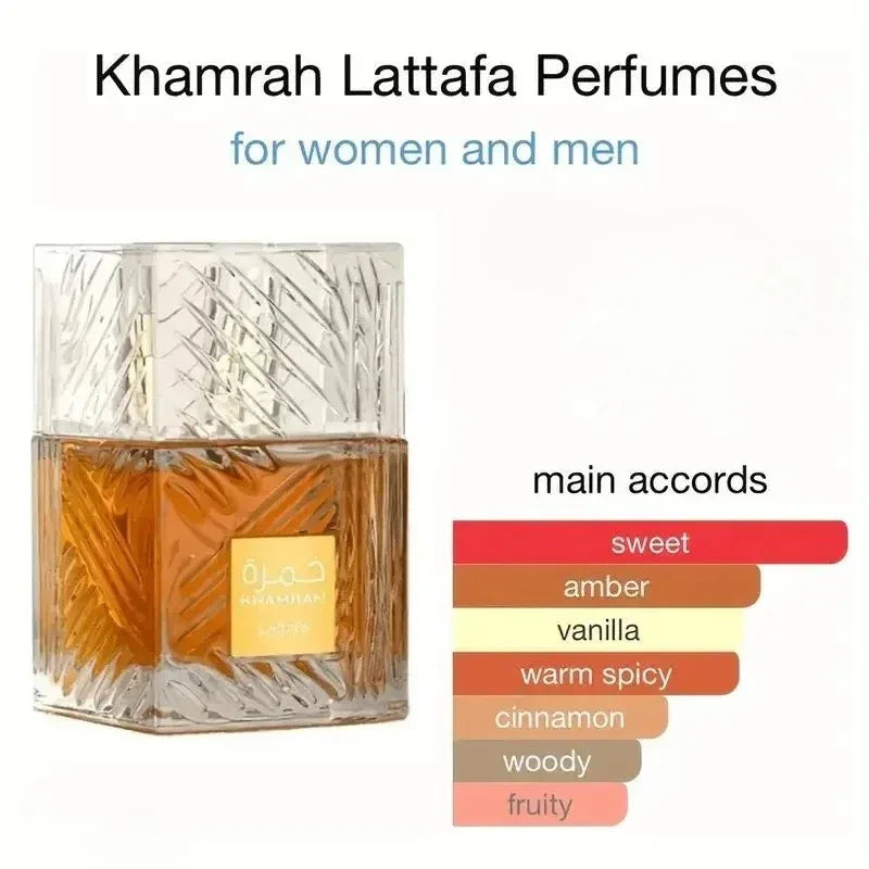 1 Pack 3.4 Oz/100 Ml Lattafa Khamrah Perfume 3.4 Oz/100 Ml - Warm Spice Vanilla & Cinnamon Perfume, Unisex Perfume Spray -...