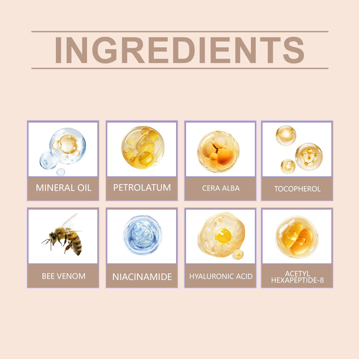 HOYGI Bee Venom Cream Stick Nourishing Firming Skin Fade Fine Lines Reduce Wrinkles Increase Elasticity Revitalizing Skin Care - Beauty Collection Studio