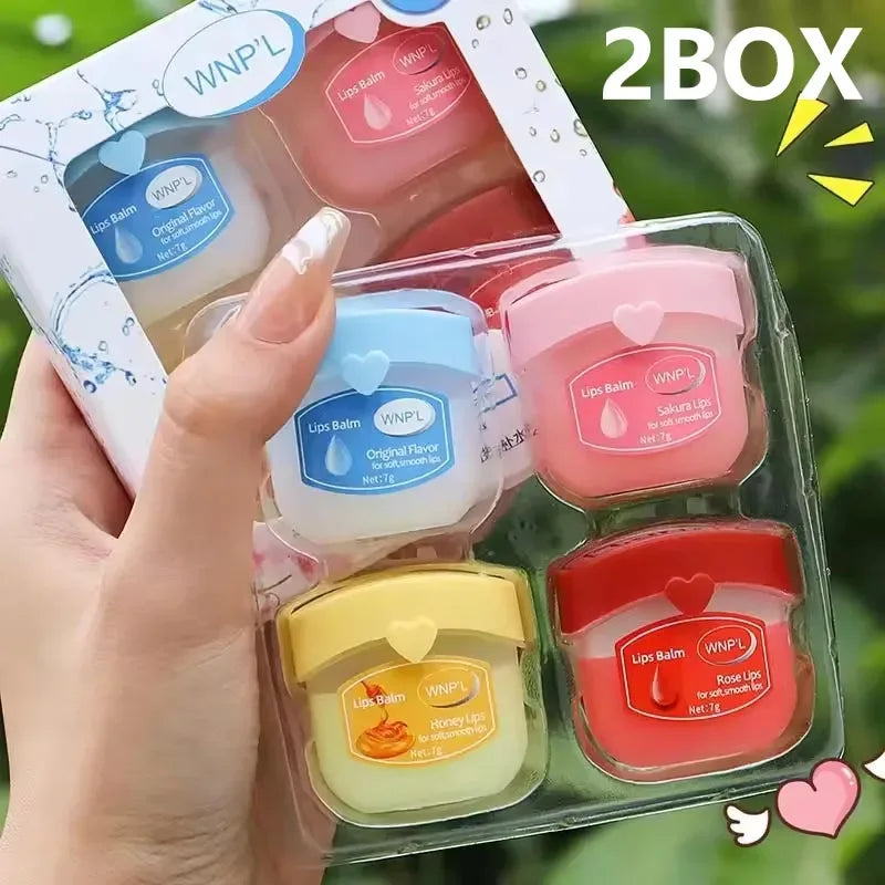 4/6/8pcs Fruit Series Lip Balm Set Set Moisturizing Refreshing Non-sticky Anti-Cracked Lip Mask Vaseline for Lips Makeup - My Vixen Vault