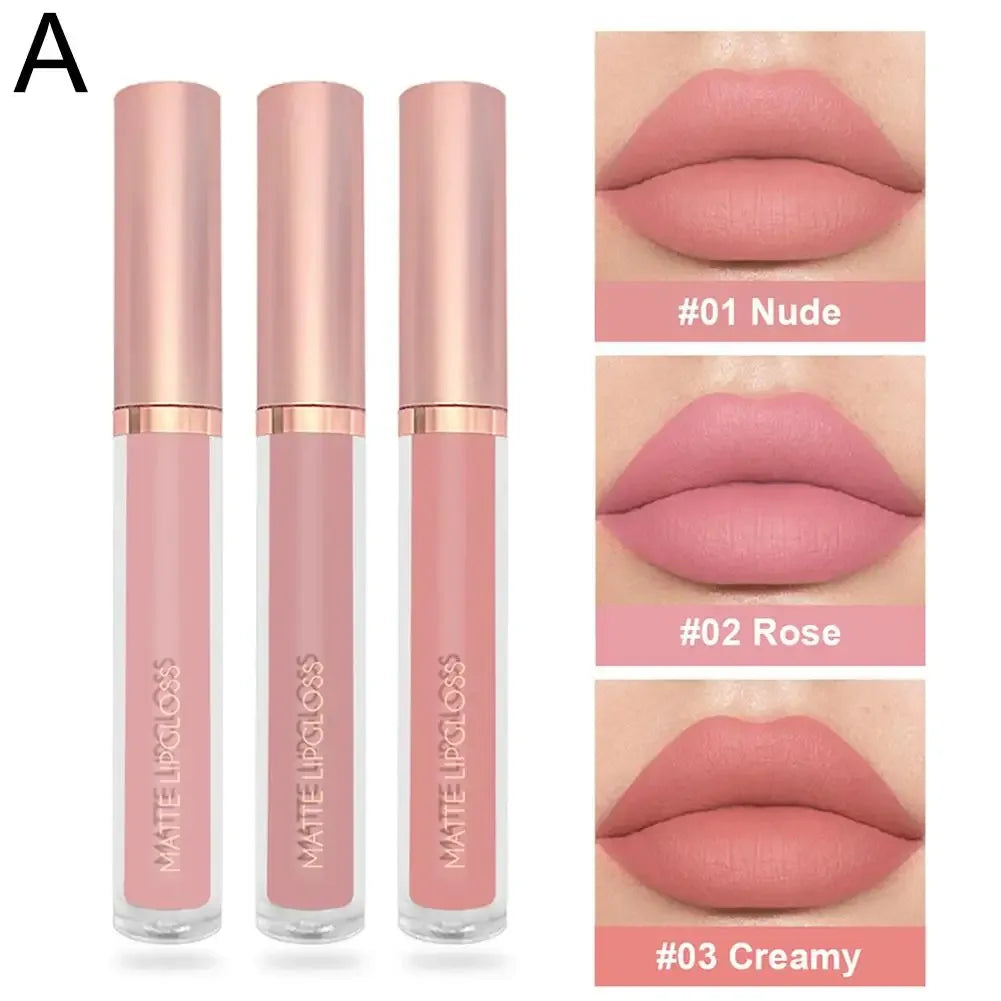 Punk Dark Plum 24H Waterproof Matte Velvet Lipgloss Makeup Long-Lasting Non-stick Cup Lip Glaze Nude Liquid Lipstick Cosmetics - My Vixen Vault