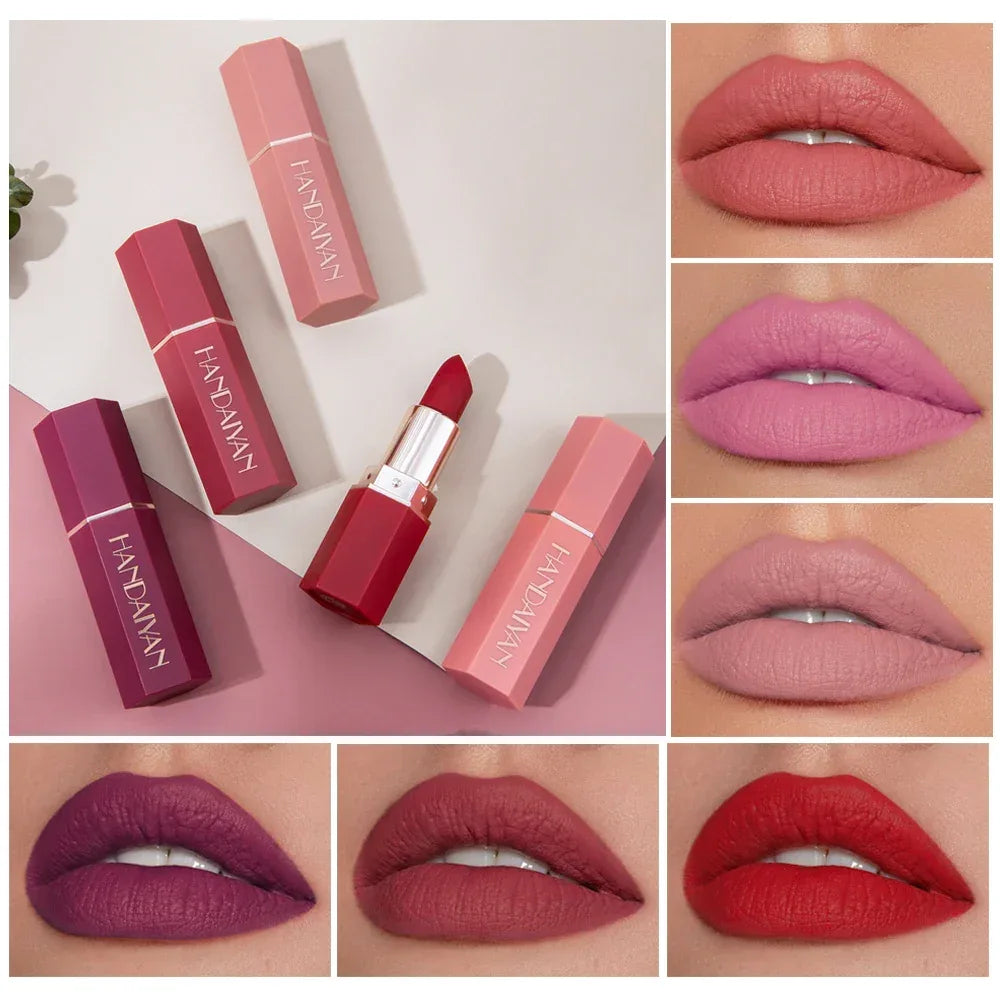6-Color Matte Lipstick , Non-Fading, Non-Stick Cup Long-Lasting Velvet Finish, Smooth Matte Lip Color Waterproof Smudge-proof - My Vixen Vault