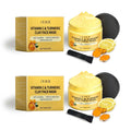 Vitamin C Turmeric Mud Mask Exfoliating Facial Mask Improve Pore Deep Cleansing Nourishing Hydrating Glowing Skin Care Clay Mask - My Vixen Vault