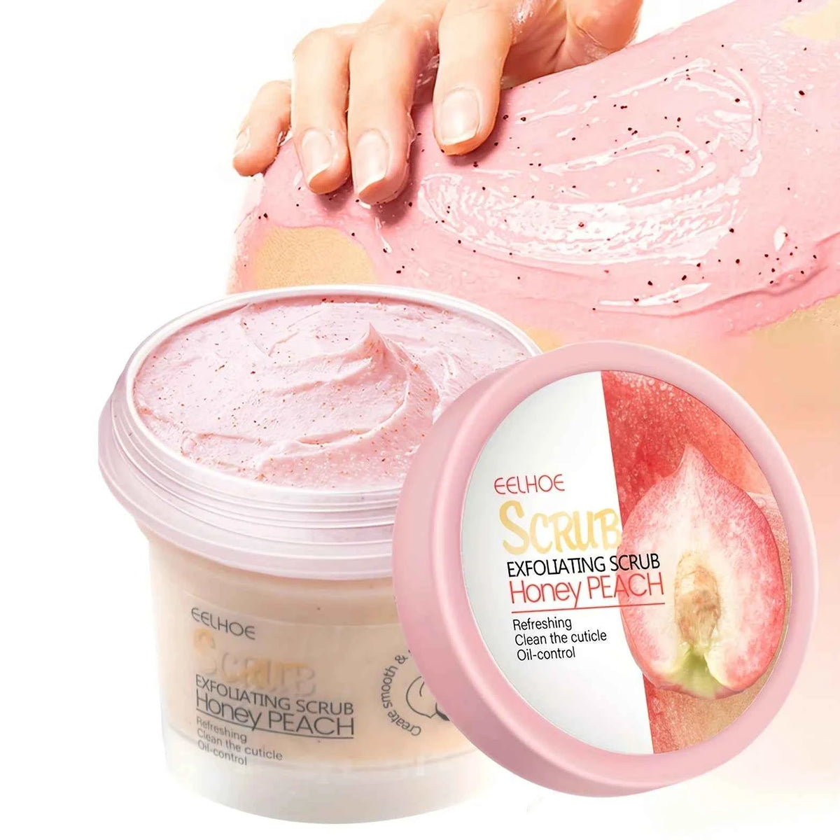 For foot and body Honey Peach Scrub Cream Deeply Cleansing, Physical Exfoliabtion Through Granules Skin For Soft And Tender Skin
