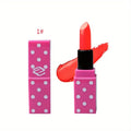 8 Colors Super Cute Girls Lipstick, Pink Polka Dots Design Long Lasting Non-fading Waterproof Velvet Lip Color, Non-Stick Cup - My Vixen Vault
