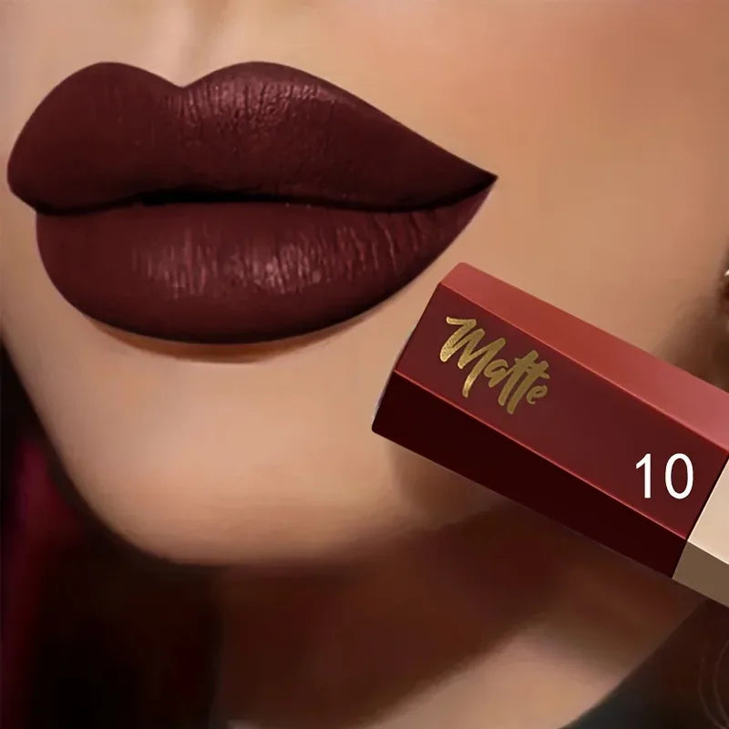 Waterproof Matte Velvet Lip Tint - Long-Lasting Nude Lip Glaze, Festive Exclusive, Valentine's Day Gift - My Vixen Vault