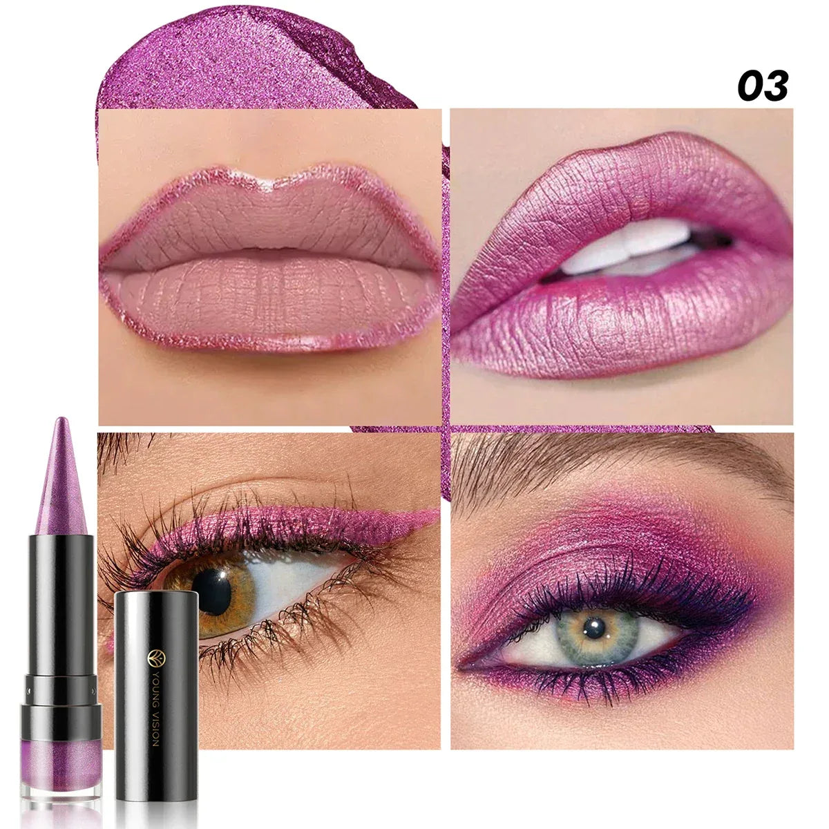 YOUNG VISION Six-Shade Matte Pearl Shimmer Dual-Effect Lipstick Waterproof, Non-Transfer Lipstick Cosmetics - My Vixen Vault