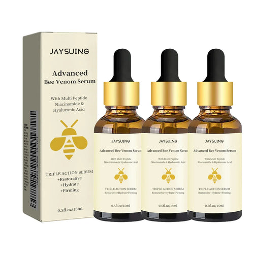 1/2/3pcs Bee Venom Facial Serum Face Essence Wrinkle Reduction Skin Tightening Natural Collagen Booster Hyaluronic Acid Essence - My Vixen Vault