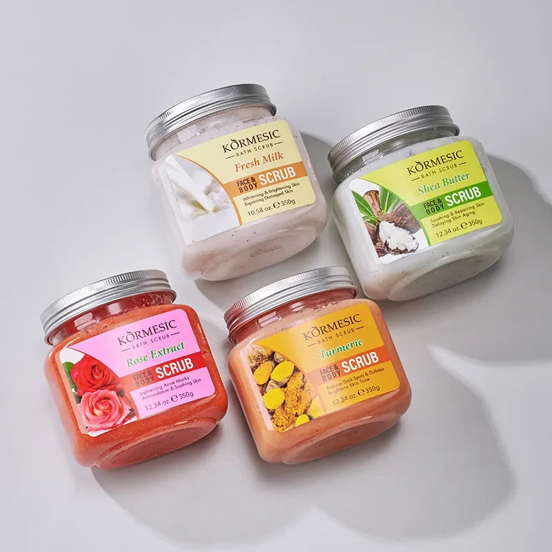 KORMESIC Turmeric Body Scrub Cream Facial Moisturizing Deep Cleansing Milk Rose Gentle Tender Face Exfoliation Skin Care Product - My Vixen Vault