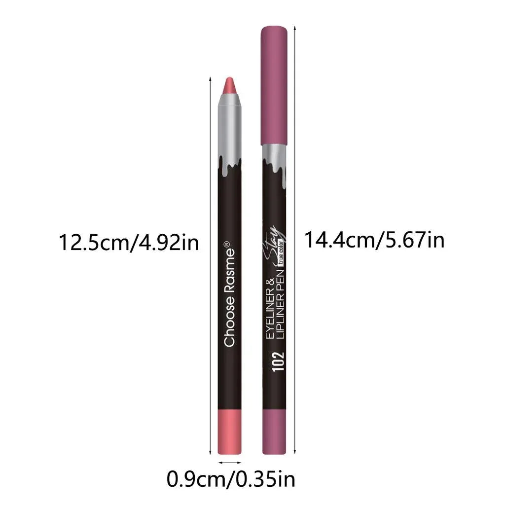 12 color matte lip liner set, lipstick pen in 12 colors, gift set, durable lip makeup - My Vixen Vault