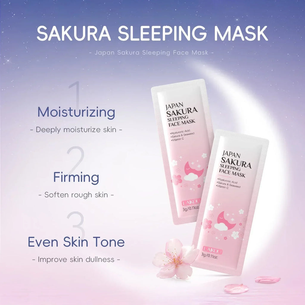 24pcs Sakura Skin Care Set Eye & Lip Masks Serum Nud Masks Cleanser Toner Essence Cream Moisturizing Smoothing Nourishing Beauty - My Vixen Vault