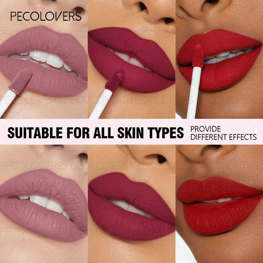 Christmas 1PC Matte Velvet Liquid Lipstick - Non-Sticky Waterproof, Ideal Gift