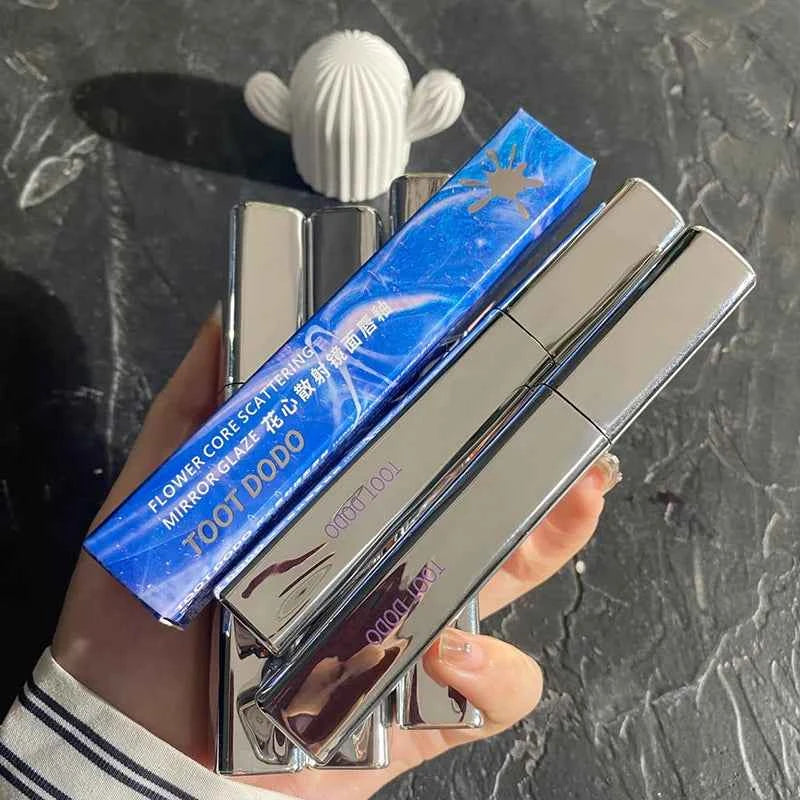 Silver Tube Five-color Clear Water Gloss Lip Gloss Moisturizing Mirror Crystal Jelly Lip Glaze Watery Texture Lip Tint Makeup.