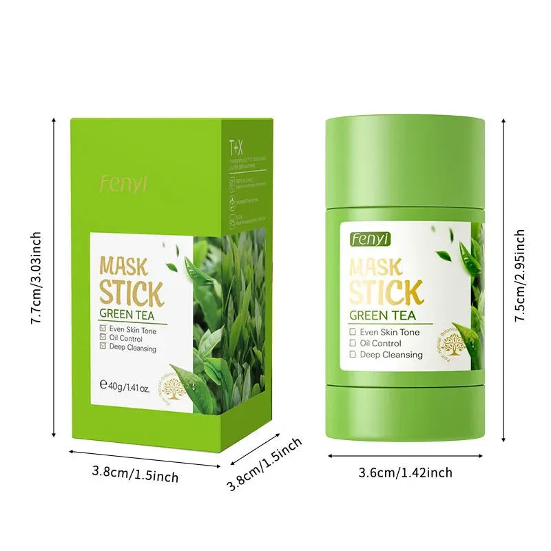 Sakura Solid Face Mask Stick Deep Cleaning Green Tea Facial Mask Reduces Blackhead Pores Oil Control Moisturizing Mud Mask 40g - My Vixen Vault