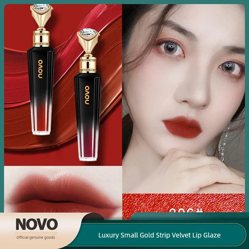 Novo Official Flagship Store Vintage Velvet Lip Lacquer Matte Finish Lipstick Lip Gloss Long-Lasting White No Stain on Cup Women - My Vixen Vault