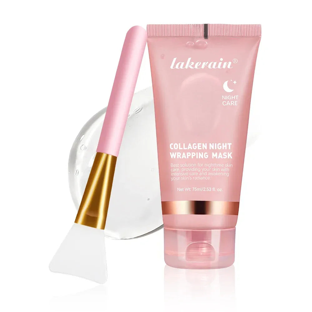 Collagen Jelly Cream Hydrolyzed Collagen Overnight Facial Mask Wrapping Peel-Off Mask Hydrating Firming Moisturizing SkinCare - My Vixen Vault