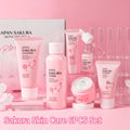 6pcs/Set Sakura Skin Care Sets Face Cream Serum Toner Facial Cleanser Sunscreen Eye Cream Face Skin Care Set Product Gift box.
