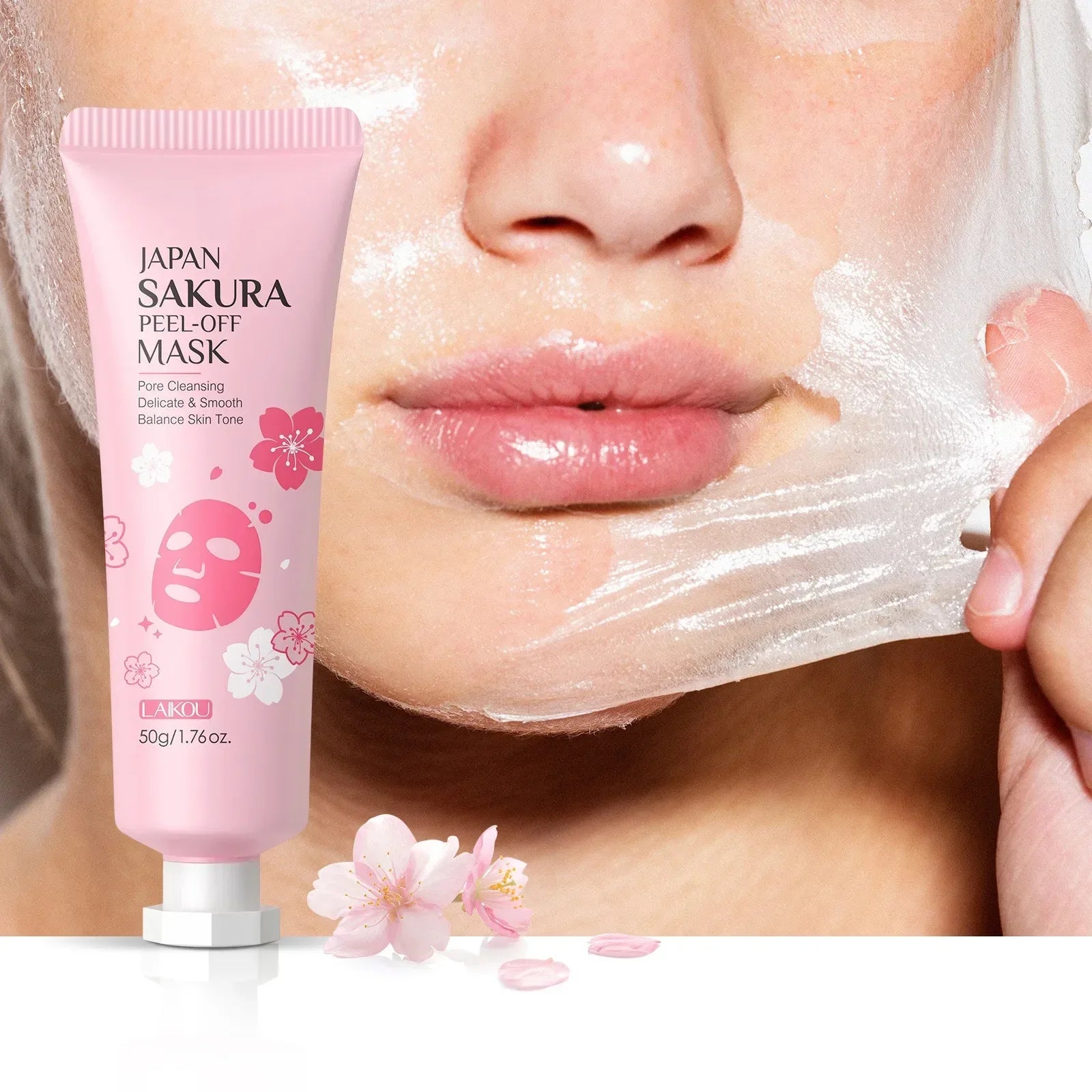 1/2count Japan Sakura Tear-Off Mask 50g Deep Cleansing Cosmetic Residues, Balance Skin Tone, Hydrate & Delicate Skin - My Vixen Vault