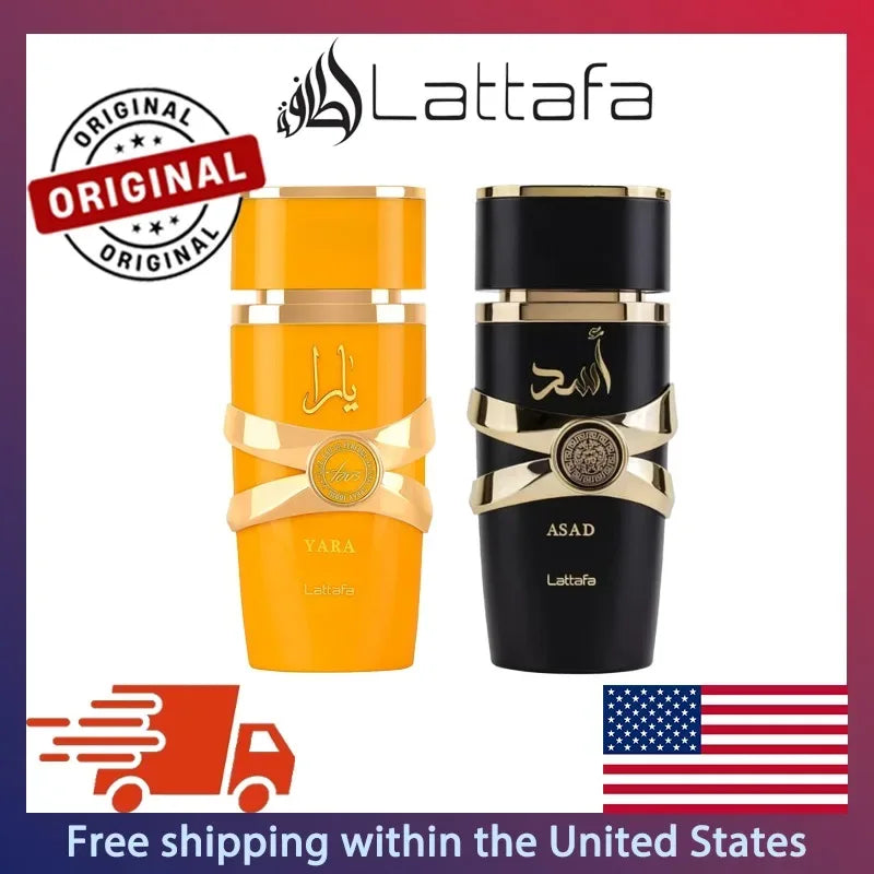 Lattafa 2 Piece Set Yara Tous Eau de Parfum Femmen Spray100ml Original Arab Perfumes Luxury Pheromones Asad Perfume Homme Makeup - My Vixen Vault
