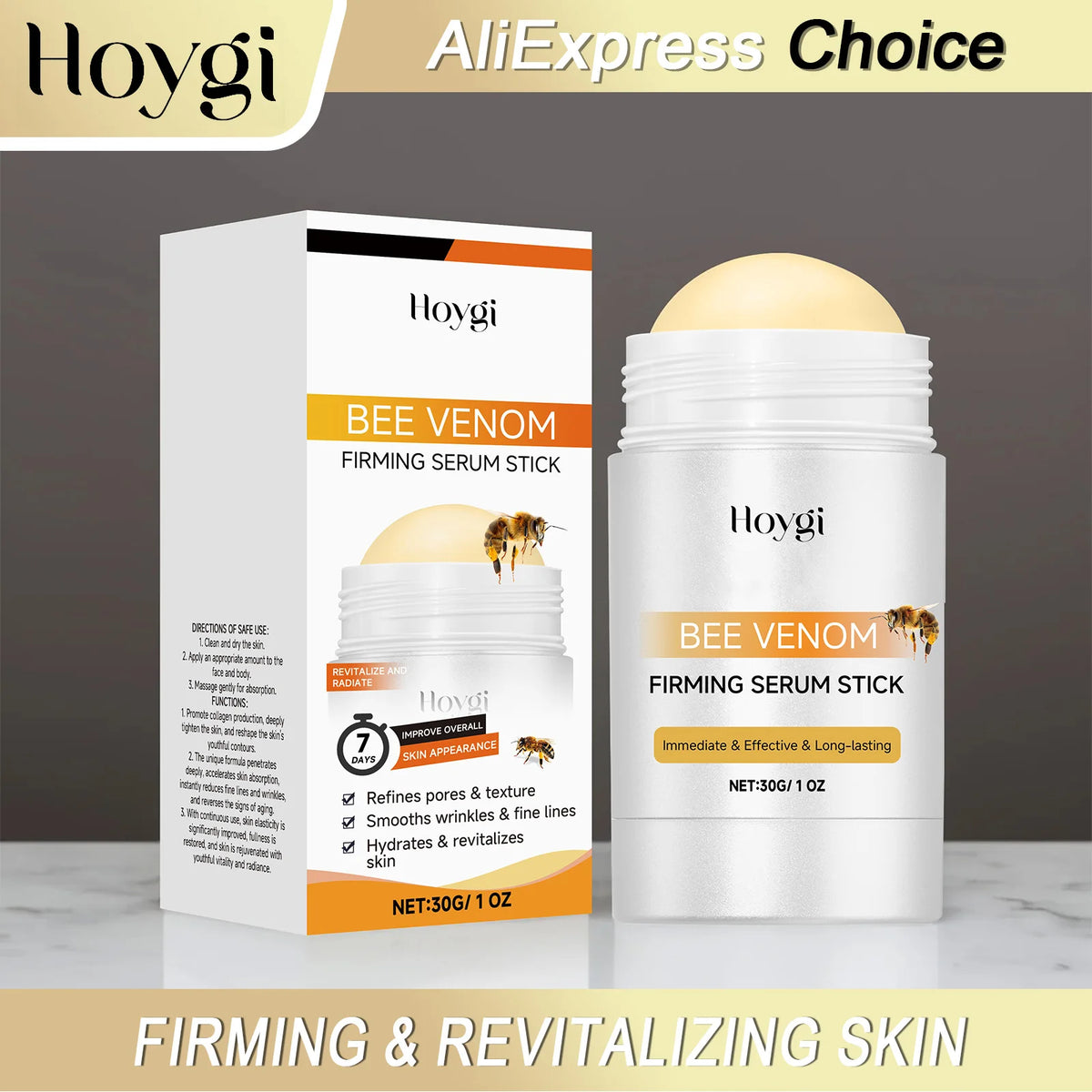 HOYGI Bee Venom Cream Stick Nourishing Firming Skin Fade Fine Lines Reduce Wrinkles Increase Elasticity Revitalizing Skin Care - Beauty Collection Studio