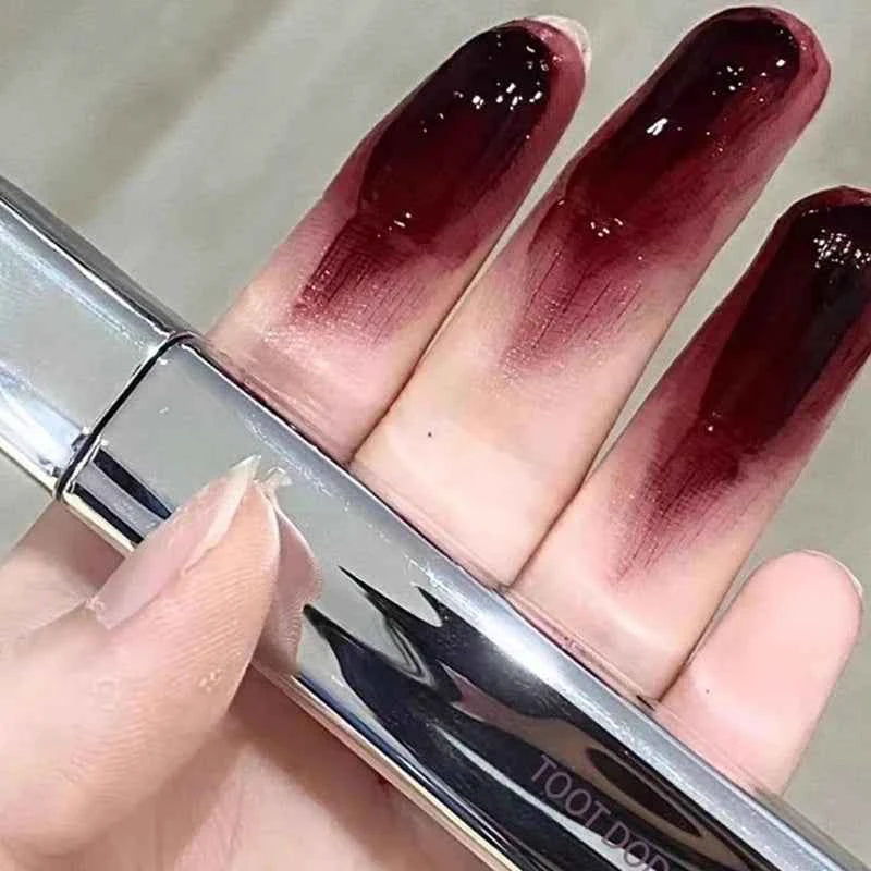 Silver Tube Five-color Clear Water Gloss Lip Gloss Moisturizing Mirror Crystal Jelly Lip Glaze Watery Texture Lip Tint Makeup.