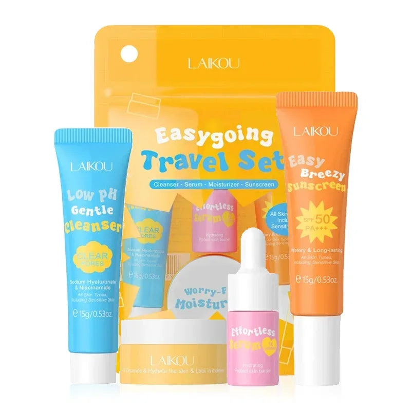 4pcs/set LAIKOU Skin Care Sets Facial Cleanser Serum Face Cream Facial Sunscreen Anti-Aging Whitening Creams Facial Skin Care - My Vixen Vault