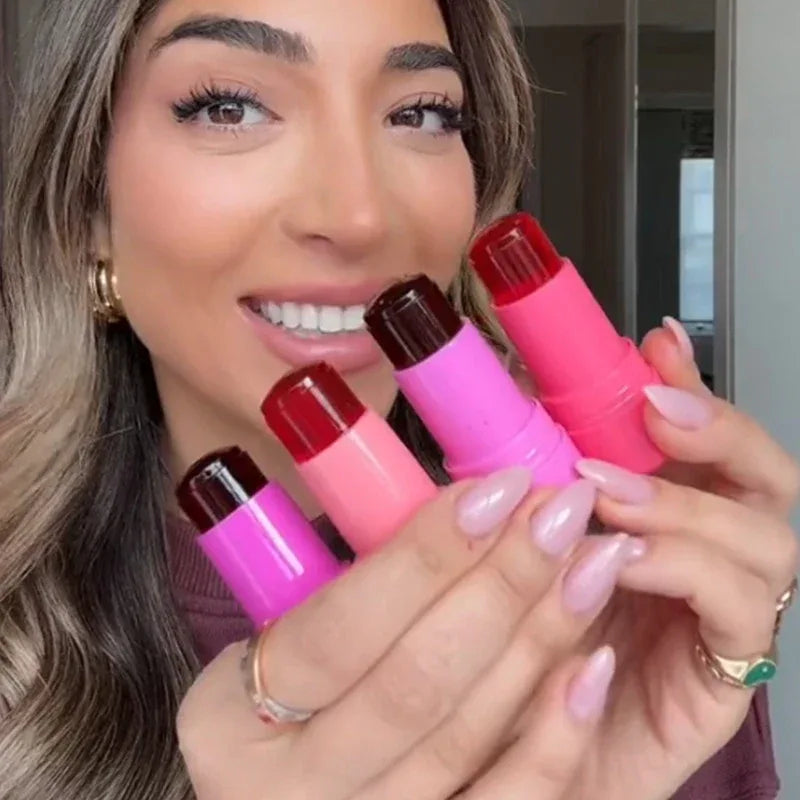 JellyGlow Lip & Cheek Stick - Long Lasting Blush Cream - My Vixen Vault