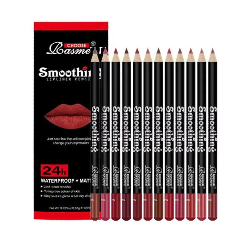12 pcs Long-Lasting Lipstick Set with Professional Lip Liner Pencil and Matte Lip Gloss for Women Valentine's Day Gifts - My Vixen Vault