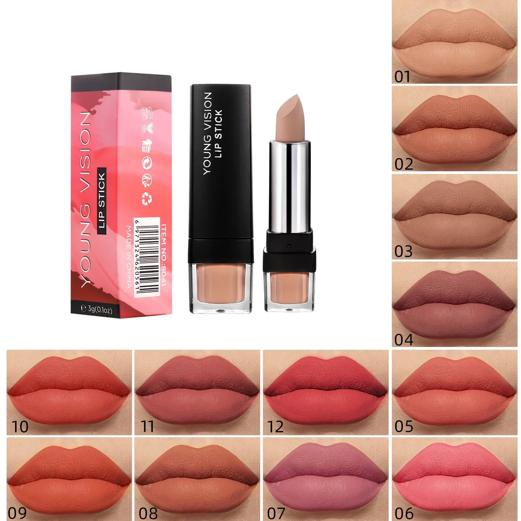 6-Color Matte Lipstick , Non-Fading, Non-Stick Cup Long-Lasting Velvet Finish, Smooth Matte Lip Color Waterproof Smudge-proof - My Vixen Vault
