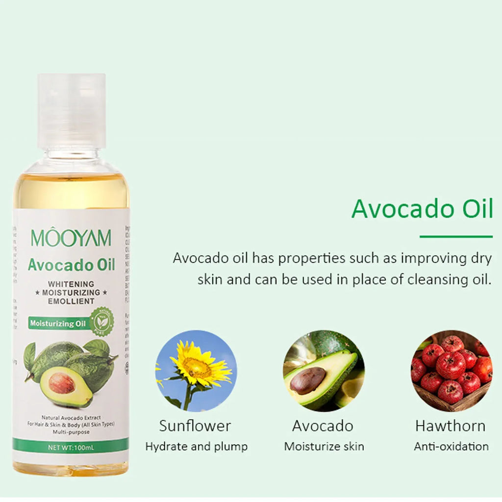 Face Body Coconut Argan Jojoba Castor Avocado Massage Oil Shrink Pore Firming Skin Face Oil Deep Relaxate Skincare Body Oil - My Vixen Vault