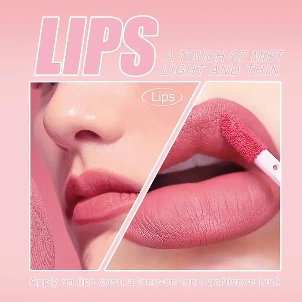 Punk Dark Plum 24H Waterproof Matte Velvet Lipgloss Makeup Long-Lasting Non-stick Cup Lip Glaze Nude Liquid Lipstick Cosmetics - My Vixen Vault