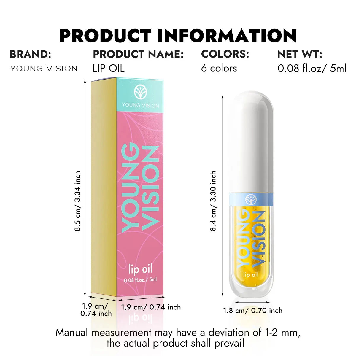 6 Color-Changing Lip Gloss  Fruity Scent Moisturizing and Long-Lasting Smooth Hydrating Temperature-Activated Lip tint - Beauty Collection Studio