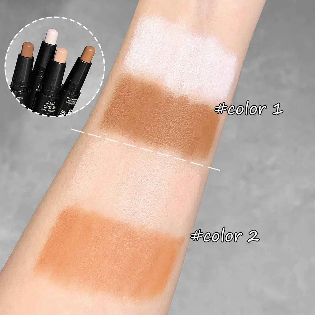 Double-ended dual-purpose high-light trimming stick, three-dimensional contour, nose shadow, facial shape, brighten and trimming.