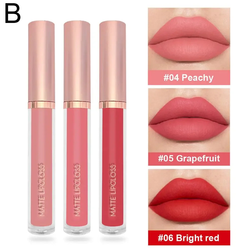 Punk Dark Plum 24H Waterproof Matte Velvet Lipgloss Makeup Long-Lasting Non-stick Cup Lip Glaze Nude Liquid Lipstick Cosmetics - My Vixen Vault