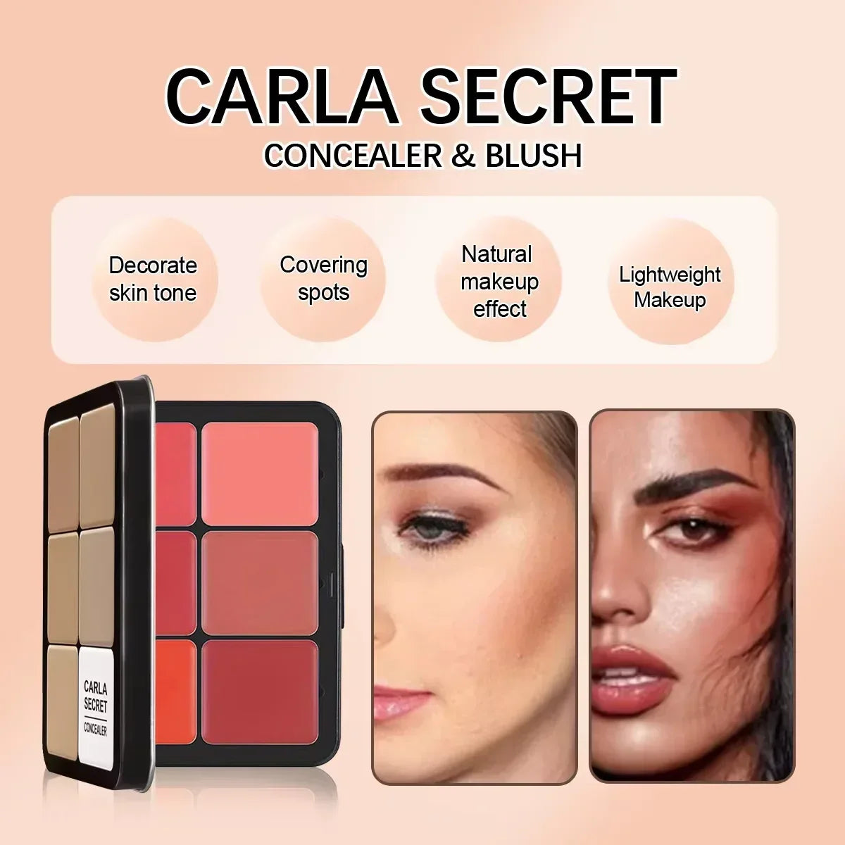 12-color iron box concealer blush cream matte highlight contour makeup all-in-one palette - My Vixen Vault