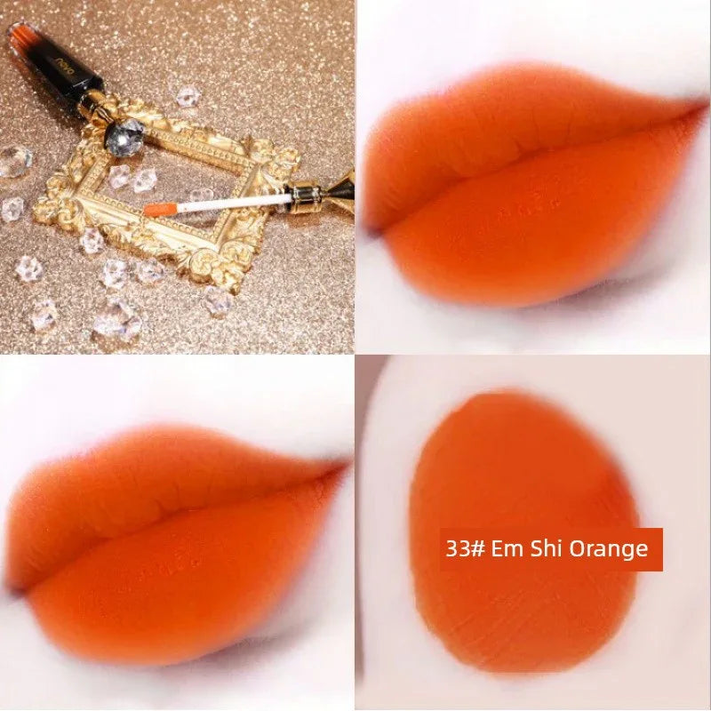 Novo Official Flagship Store Vintage Velvet Lip Lacquer Matte Finish Lipstick Lip Gloss Long-Lasting White No Stain on Cup Women - My Vixen Vault