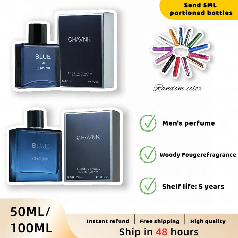 Classic Blue De Chavnk Eau De Parfum 3*30ML Set Pheromone Perfume for Men Attractive Azure Fragrance Body Spray Gentleman's Choi - My Vixen Vault