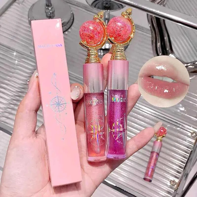 MAGIC CASA Shimmering Lip Gloss — Hydrating and Moisturizing, Mirror Finish, Plumping Glass-Like Lips.