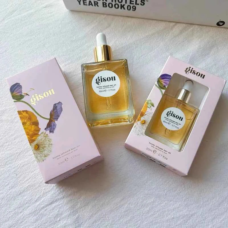 Fashion Gisou Honey Infused Hair Care Oil Improve Dry Restless Hair Care Soft Long Lasting Fragrance Retention Hair Conditioner.
