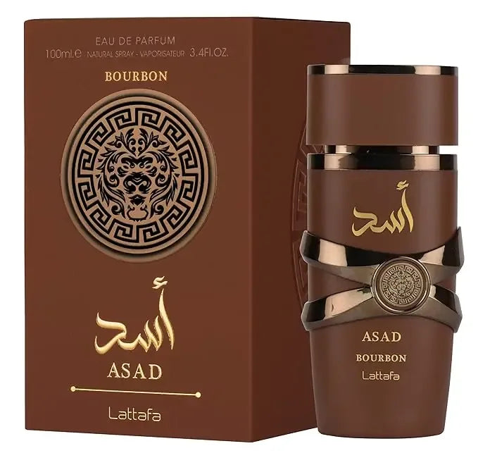 Lattafa Asad Bourbon - Eau De Parfum En Espray Unisex, 3.4 Onzas / 3.4 Fl Oz.