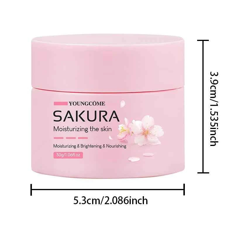 Sakura Essence Cream,Cherry Blossom Facial Moisturizer for Dry & Rough Skin,Anti Aging Face Lifting Nourishing Repair Collagen