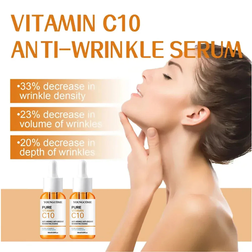 Vitamin C Facial Essence Hyaluronic Acid Dark Skin Brighten Serum Fade Fine Lines Moisturizing Repair Dull Serum Face Skin Care - My Vixen Vault