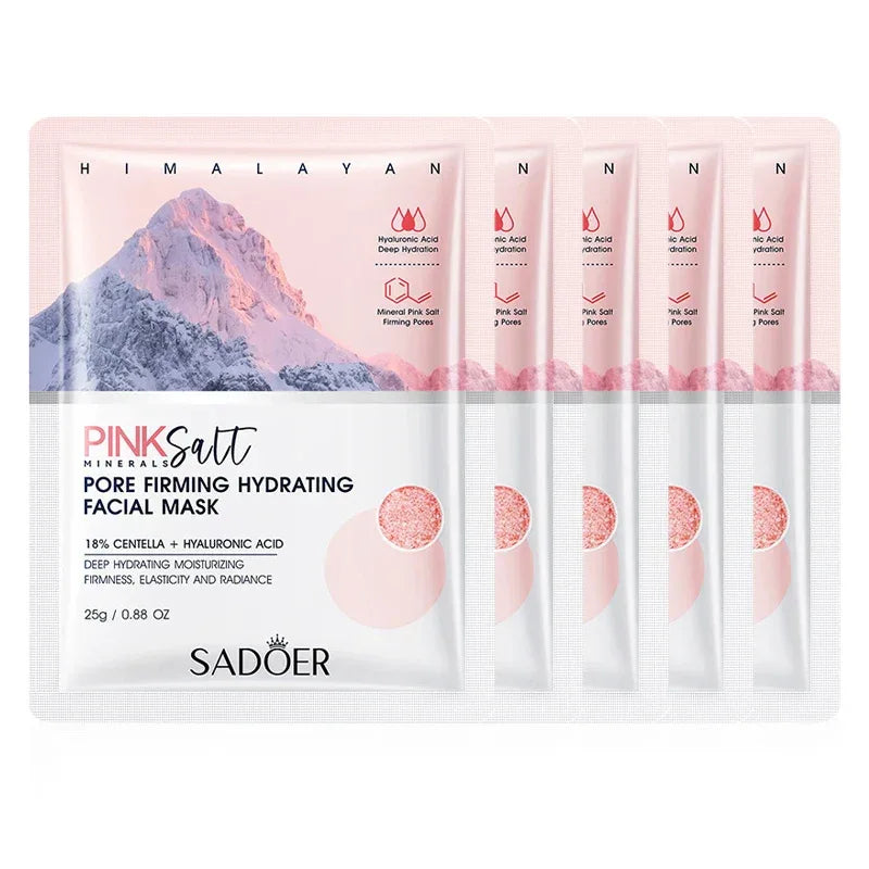 SADOER Pink Salt Face Mask Moisturizing Whitening Anti Wrinkles Anti-aging Facial Masks Sheet Masks Face Skin Care Product...