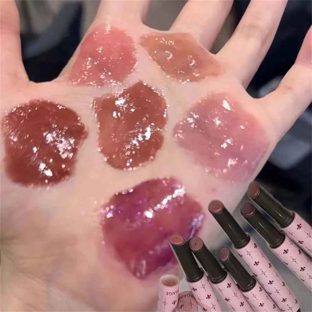 Smile Mulberry Purple Solid Lip Gloss Moisturizing Nourishing Water-gloss Mirror Glass Lip Tint Lipstick Dewy Lip Glaze  Makeup.