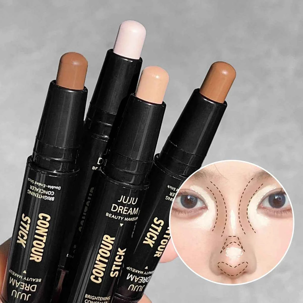 Double-ended dual-purpose high-light trimming stick, three-dimensional contour, nose shadow, facial shape, brighten and trimming.
