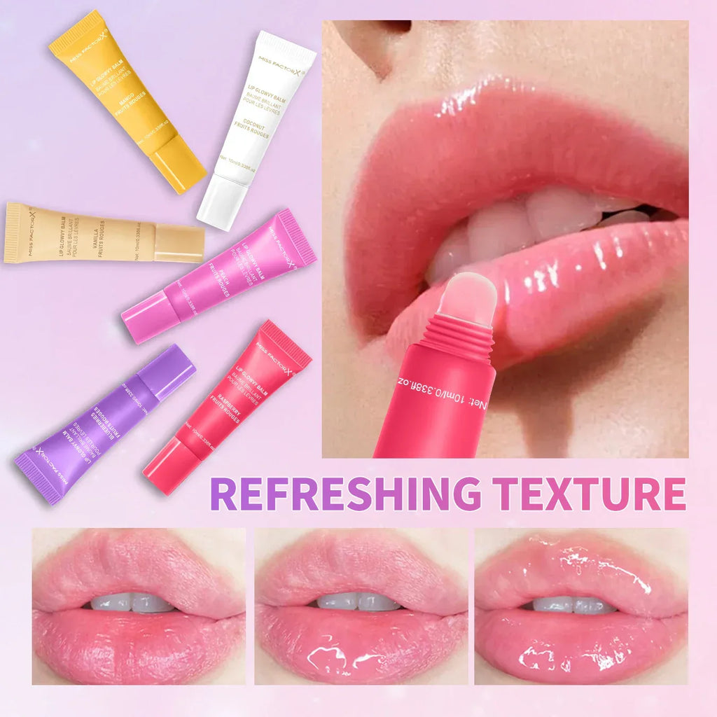 6-piece fruit flavored lip gloss set, moisturizing lip oil, glossy hydration, the best choice for women's holiday gifts - My Vixen Vault