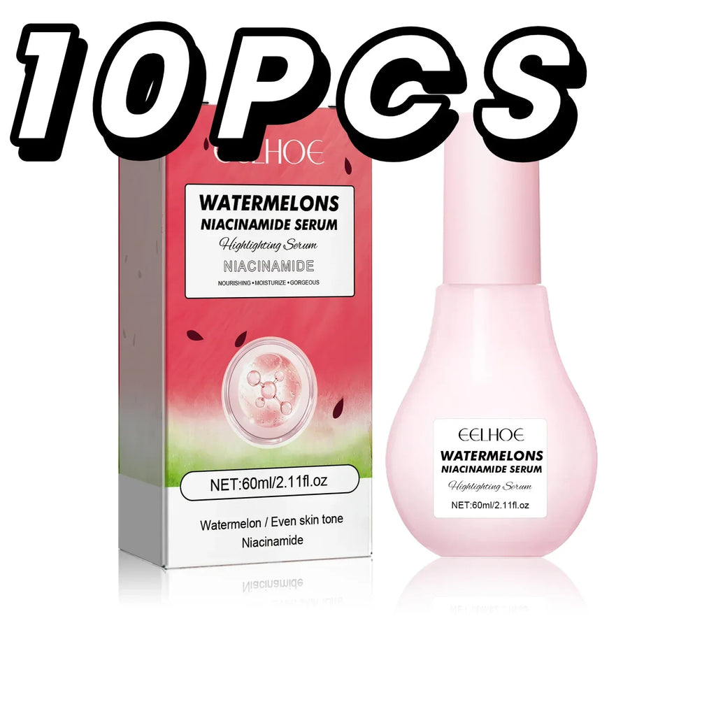 Watermelon Niacinamide Brightening Essence Light Bulb Design W/ Hyaluronic Acid Vitamin E Lightweight Hydrating Face Makeup - My Vixen Vault