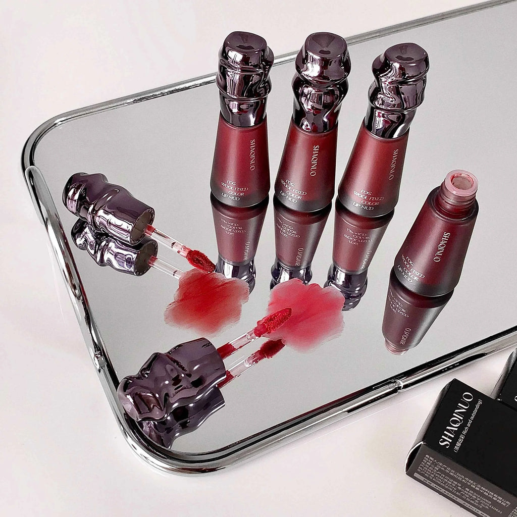 SHAQINUO Matte Velvet Autum&Winter Lip Mud Lip Cream Lip Clay Long-lasting Color Non-drying Lipstick