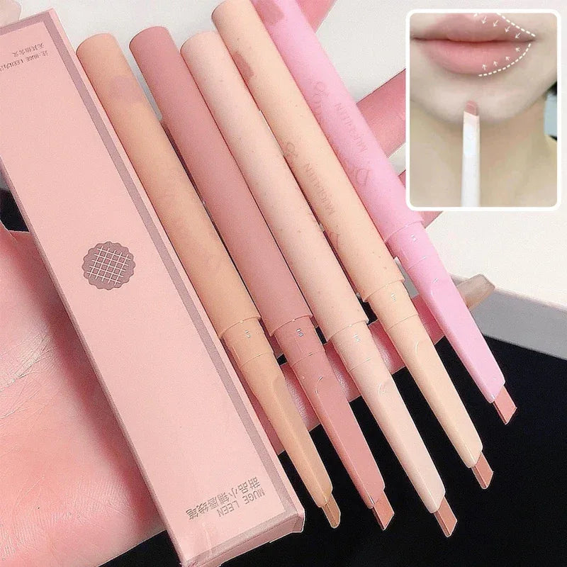 Dessert Lip Liner Automatic rotating waterproof lasting no color outline lip lipstick pen - My Vixen Vault