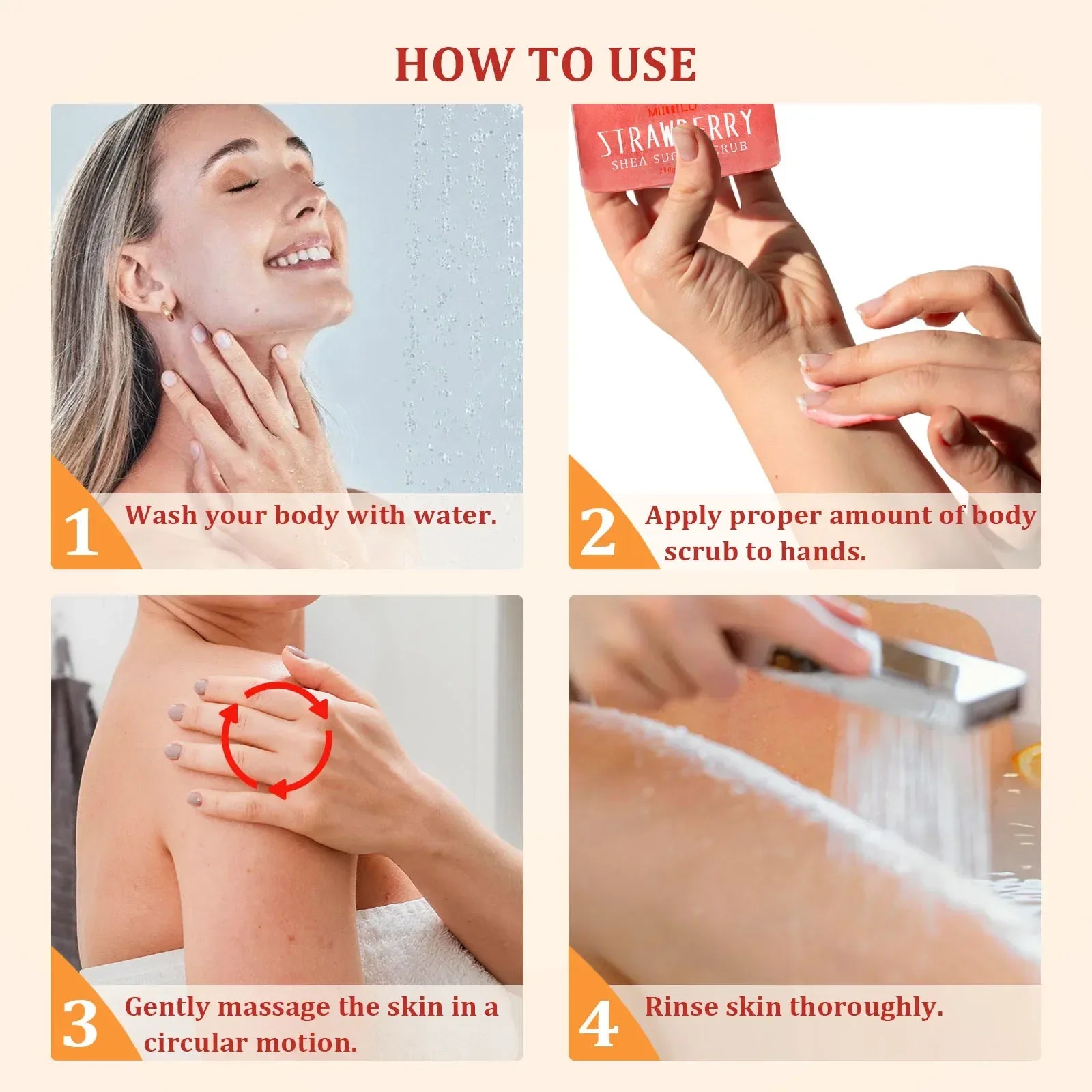 SHEA SUGAR SCRUB, exfoliating scrub, smooth and beautiful skin, moisturizing and nourishing care, can be used on the whole...