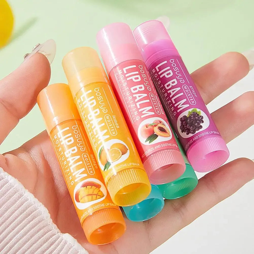6/24pcs Assorted Fruit Flavor Lip Balm Set - Hydrating, Nourishing & Prevents Chapped Lips - Care for Dry Lips & Fine Lines.